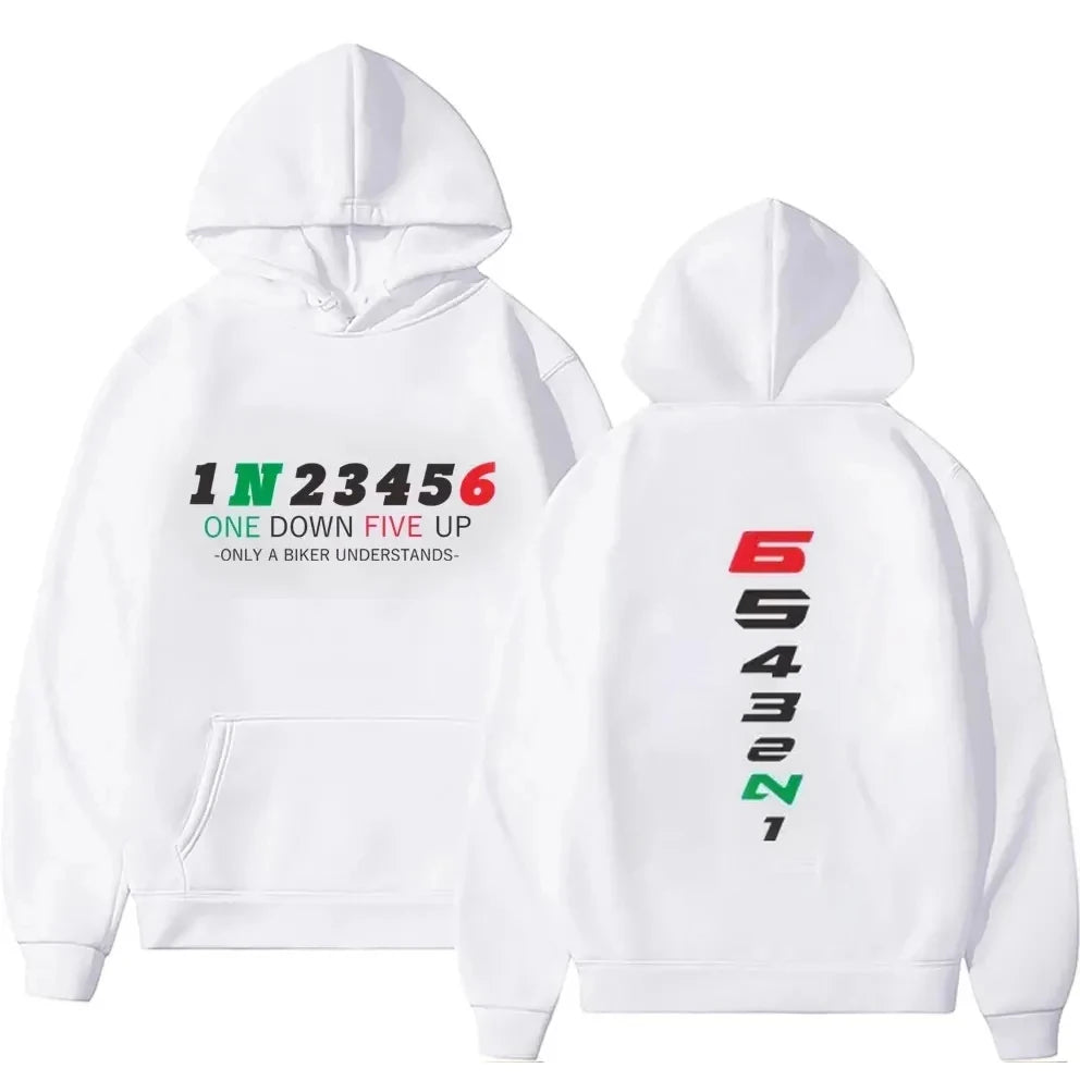 1N23456 Motorcycle Gear Biker Heartbeat Print Men's Hoodies male Pullover Clothing Oversized Sweatshirts Graphic Women Tracksuit Zen fit plus