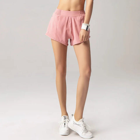 2024 Sport Shorts Women Sportswear Double-deck Running Shorts Yoga Bottoms Summer Gym Fitness Training Jogging Short Pants Zen fit plus
