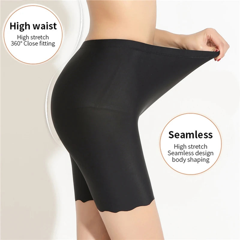 Seamless Safety Short Pants Summer Women Plus Size Boxers For Female Anti Rub Safety Shorts Under Skirt Panties Underwear 3XL Zen fit plus