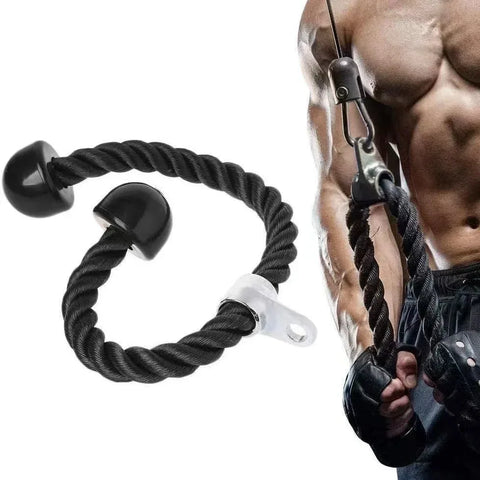 Triceps Lowering Rope Face Pull Handles Push Pull Down Cord For Biceps Back Shoulder Triceps Fitness Tension Rope Gym Accessory - Zen Fit Plus