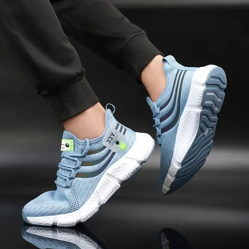 Men Casual Sport Shoes Breathable Lightweight Sneakers Outdoor Mesh Black Running Shoes Athletic Jogging Tenis Walking Shoes - Zen Fit Plus