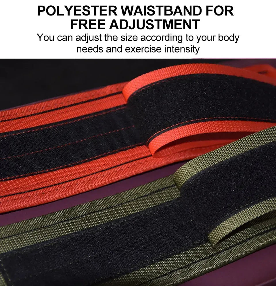 GOBYGO 1Pcs Fitness Weightlifting Belt Squat Pull-Up Gym Strength Lifting Adjustable Lumbar Support Metal Buckle Cross Training - Zen Fit Plus