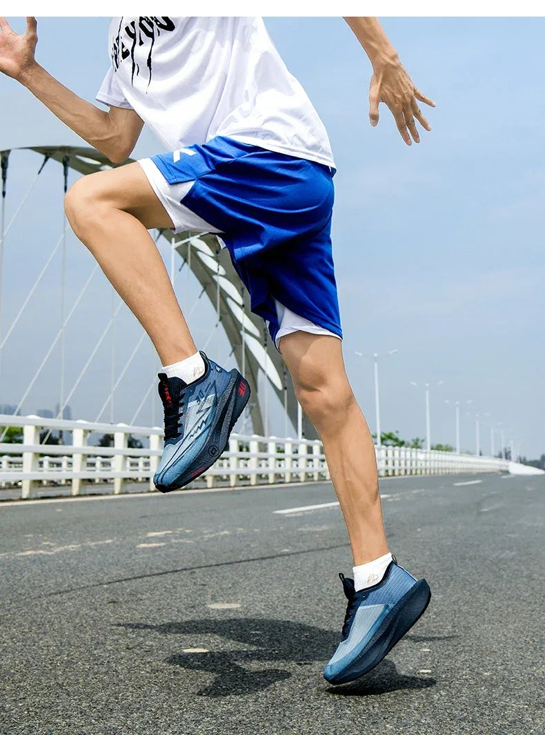 Men's Carbon Board Sneakers Anti-slip Cushioned Comfortable Racing Training Running Shoes Mesh Tennis Shoes Casual for Women - Zen Fit Plus