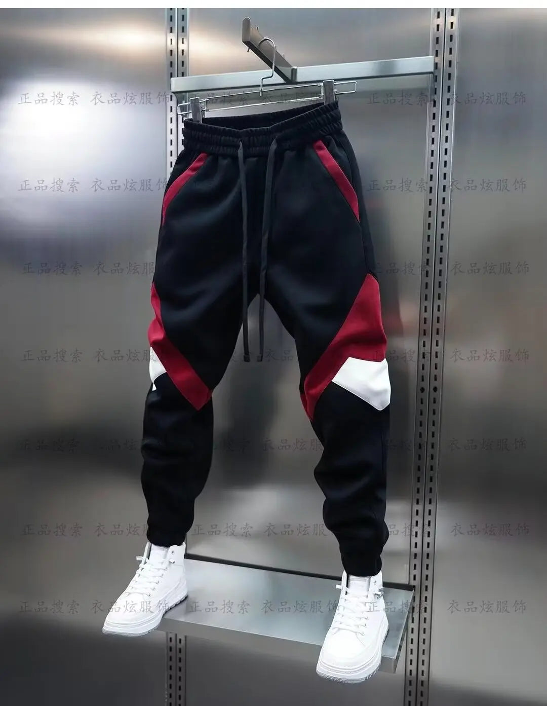Patchwork Fashion Jogger Sweatpants 2024 Autumn New Outdoor Casual Trousers Cotton Harem Pants Elastic Waist Men's Clothing Zen fit plus