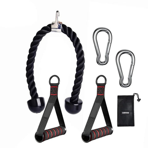 Triceps Lowering Rope Face Pull Handles Push Pull Down Cord For Biceps Back Shoulder Triceps Fitness Tension Rope Gym Accessory Zen fit plus