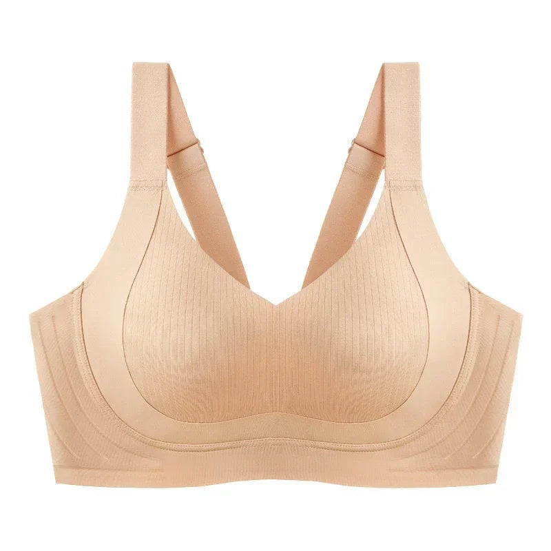Women's Seamless Underwear, Thin Style, Large Breasts, Small Breasts, No Wires, Pull-up And Anti-sagging Large Size Bra Zen Fit Plus