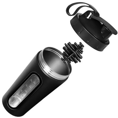 28oz Protein Shaker Bottle Portable BPA Free Leak Proof Sport Cup with Visible Window and Mixing Ball for Gym Fitness Workout - Zen Fit Plus