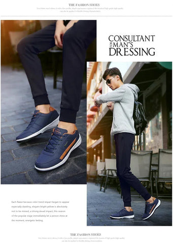 Shoes for Lace Up Footwear Vulcanized Men Leather Sneaker Waterproof Casual Comfortable Men's Sneaker Man Shoe Masculino - Zen Fit Plus