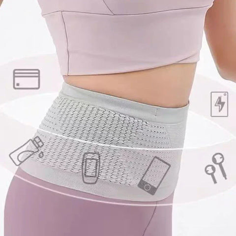 Seamless Invisible Running Waist Belt Bag Gym Bags Lightweight Invisible Mobile Phone Bags Portable Elastic Run Cycling Bag - Zen Fit Plus