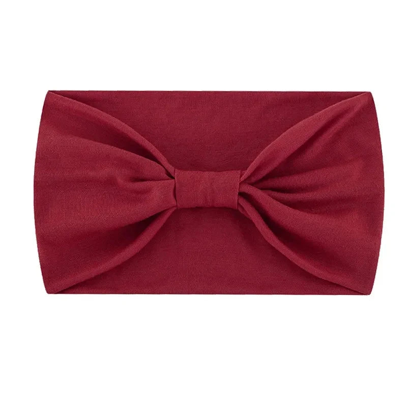 Head Band Women Hair Accessories Solid Wide Headband Bowknot Turbans Wash Face Make-up Hair Band Sports Running Yoga Headbands Zen Fit Plus