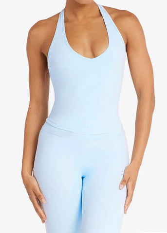 Women sexy halter halter fitness wear Yoga vest with chest pad Sports bra Sports shorts Yoga fitness clothing - Zen Fit Plus