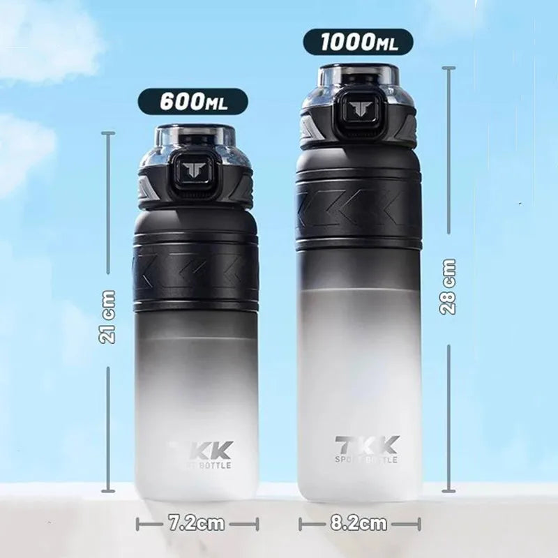 1000ml/600ml High Quality Tritan Material Water Bottle With Straw Portable Durable Gym Fitness Outdoor Sport Drinking Bottled Zen fit plus