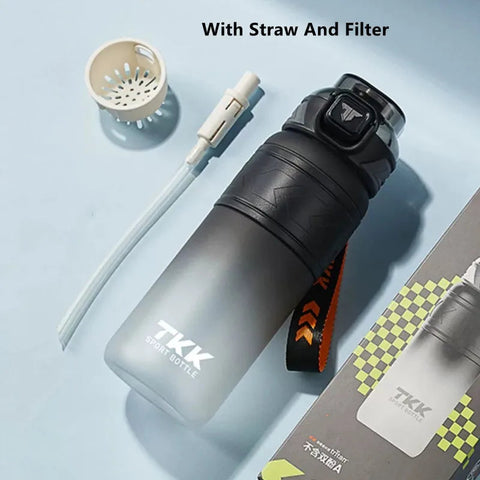 1000ml/600ml High Quality Tritan Material Water Bottle With Straw Portable Durable Gym Fitness Outdoor Sport Drinking Bottled Zen fit plus