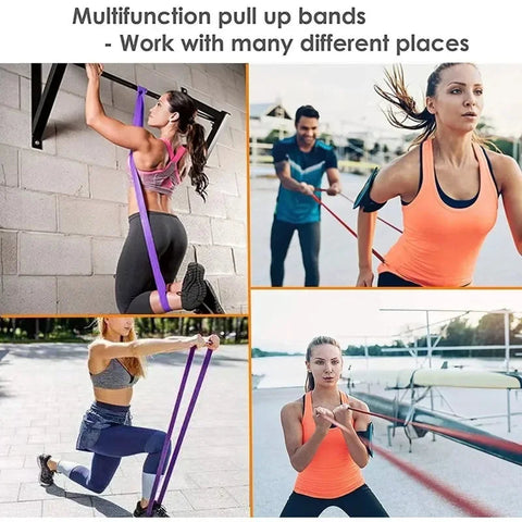 5~120lbs Fitness Resistance Band Boxing Agility Training Workout Gym Equipment Yoga Pilates Accessories Rubber Band Home Gym Zen fit plus