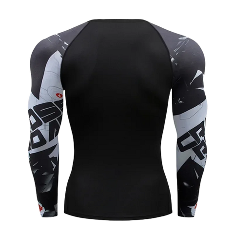 Gym Compression Dry Fit Men's Long Sleeves Fitness T-shirt Spring And Autumn Outdoor Sports Running Tees Sportswear Tops T-shirt - Zen Fit Plus