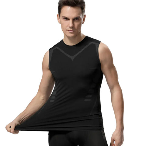 Compression Tank Top Men Gym Shirt Sleeveless Quick Dry Printing Sportswear Male Fitness Bodybuilding Vest Workout Muscle Top Zen fit plus