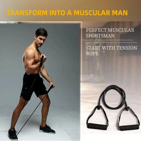 5 Levels Resistance Bands With Handles Yoga Pull Rope Elastic Fitness Exercise Tube Band For Home Workouts Strength Trainin D1z5 Zen fit plus
