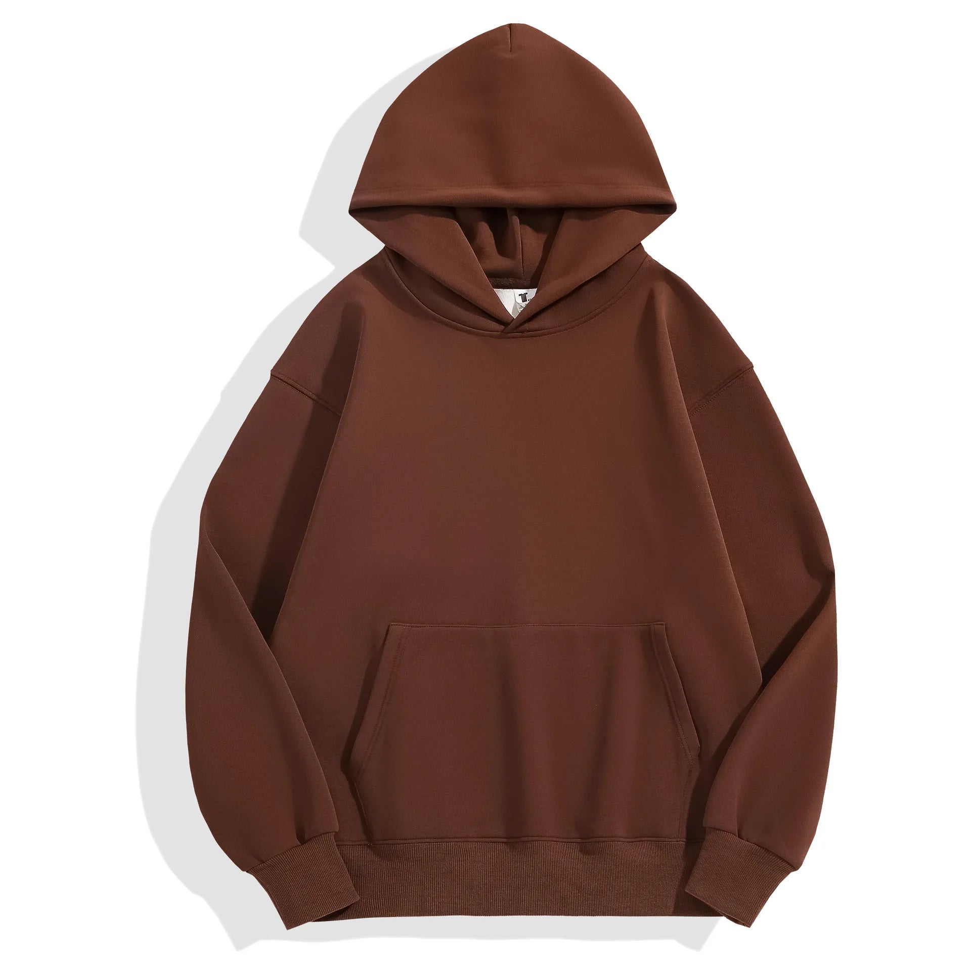 16.9oz 480gsm Heavy Weight Cotton Plus Velvet Hooded Sweater Men Thickened Tight Polar Fleece Pullover Hoodie Women Sweatshirt Zen fit plus
