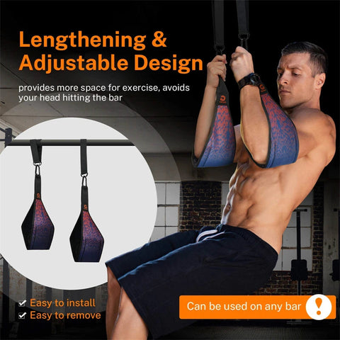 Adjustable Arm Hanging Ab Straps for Pull Up Bar Abdominal Muscle Building Core Strength Training Leg Raise Strap Home Gym Zen fit plus