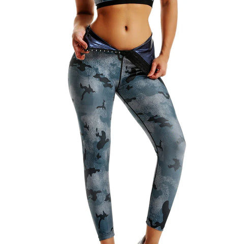 Fitness Sauna Pant for Women High Waist Weight Loss Shaper Compression Workout Legging Sauna Suits Fat Burning Sweat Sportswear - Zen Fit Plus