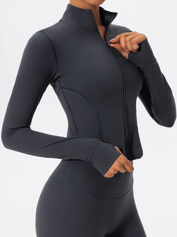 Hearuisavy Ultra-Soft Fabrics Casual Tight Sports Jackets Women Zipper Yoga Clothes Female Quick-Dry Long Sleeve Sportswear - Zen Fit Plus