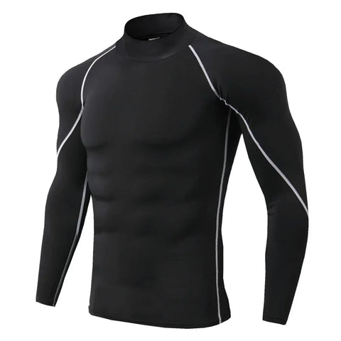 Men Sport T-shirt Quick Dry Bodybuilding Running Shirt Long Sleeve Compression Top Gym T Shirt Men Fitness Tight Rashgard - Zen Fit Plus