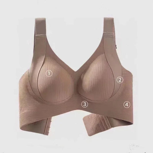 Women's Seamless Underwear, Thin Style, Large Breasts, Small Breasts, No Wires, Pull-up And Anti-sagging Large Size Bra Zen Fit Plus