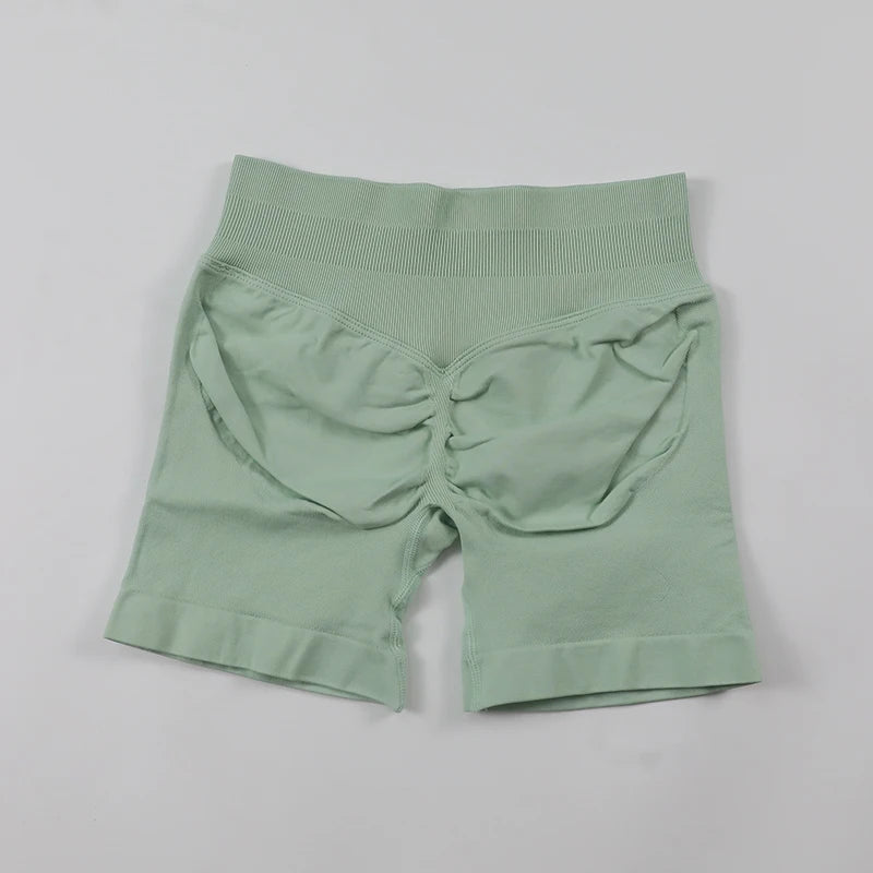 Impact Shorts Low Ribbed Waist Band Yoga Shorts Seamless Scrunch Bum Workout Gym Shorts Booty Hight Stretch Running Shorts Zen fit plus