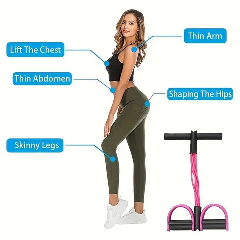 Fitness Pedal Rope, Multifunctional Stretching and Training Equipment, Used for Abdominal, Waist, Arm, and Leg Muscle Workouts, with Home Exercise Equipment for All Users - Zen Fit Plus