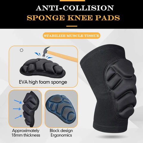 1Pair Knee Elbow Pads,Thick Sponge Collisioned Kneepads for Sports,Protective Knee Support Sleeve for Basketball Running Cycling Zen fit plus