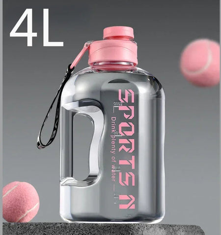 1L UP To 5L Gym Cycling Bottle Cup Outdoor Sport Large Capacity Water Bottle Kettle Fitness BPA FREE Scale Drink Bottle for Men Zen fit plus