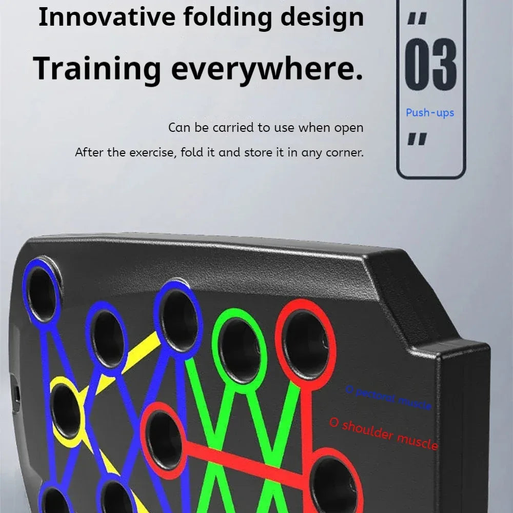 Foldable Multi-Functional Push Up Board Chest Abs Training Equipment Portable Home Gym Fitness Tool for Men Core Workout - Zen Fit Plus