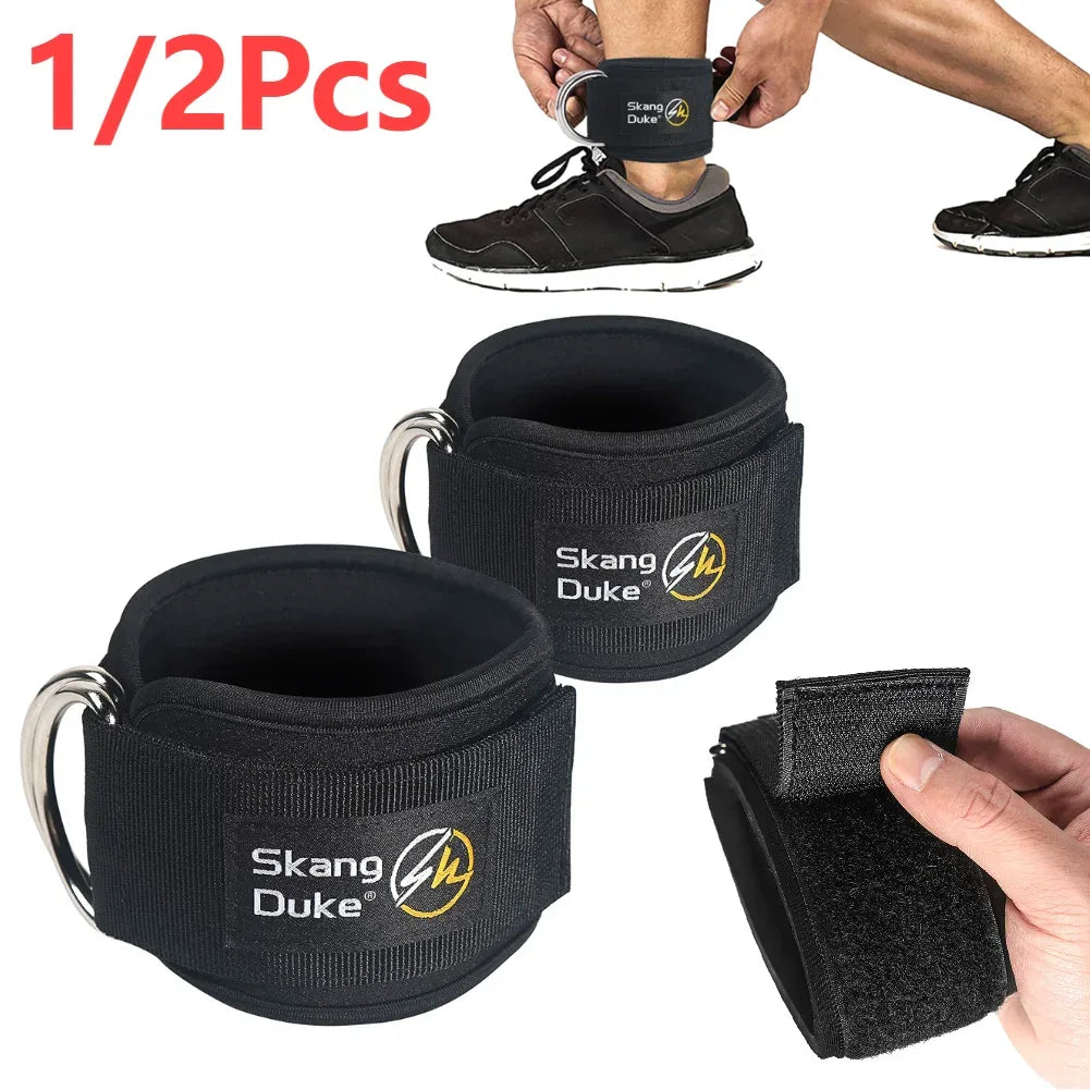 1/2Pcs Padded Ankle Straps Ankle Straps for Cable Machines D-Ring Comfortable Gym Pulley Anklet Fitness Anklet for Gym Pulley - Zen Fit Plus