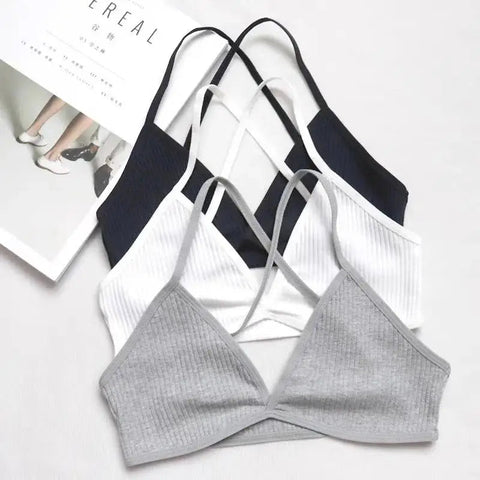 Seamless Deep-V Bra Women Sexy Triangle Thin Bralette Back Tops Plunge Underwear Tube Vest Top Female Breathable Lingerie Zen Fit Plus