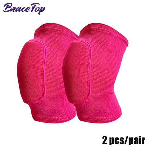 1 Pair Sports Knee Pads Adults Kid Dance Knee Protector Elastic Thicken Sponge Knees Brace Support for Gym Yoga Workout Training Zen fit plus