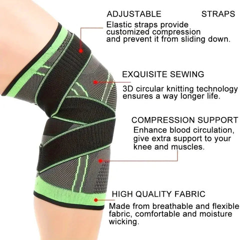 1PC Sports Knee Pad Pressurized Elastic Knee For Knee Pads For Running Hiking Meniscus Tear Arthritis Joint Pain Relief Zen fit plus