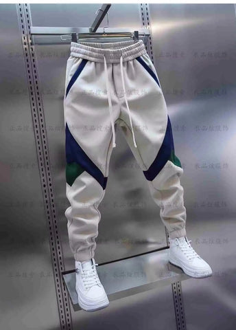 Patchwork Fashion Jogger Sweatpants 2024 Autumn New Outdoor Casual Trousers Cotton Harem Pants Elastic Waist Men's Clothing Zen fit plus