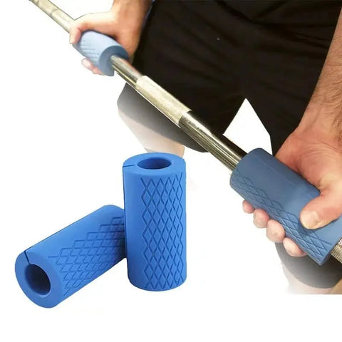 Silicone Dumbbell Barbell Grips Handles Anti-Slip Protect Pad Pull Up Weightlifting Support Gym Body Building Workout Silica Gel Zen fit plus