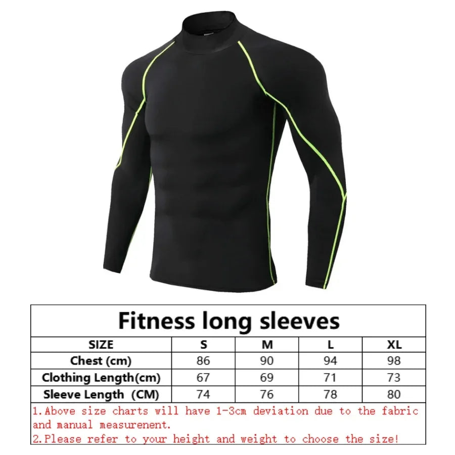 Winter Man Compression Shirt Cycling Clothing Warmth Shirt Warm Bottoming Shirt Men Compression T-Shirt Gym Sportswear 2024 New - Zen Fit Plus