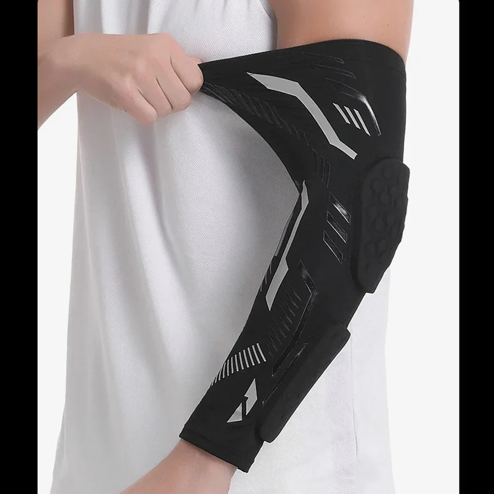 1 Pcs Sports Padded Arm Sleeves Protective Compression Elbow Pad Basketball Football Volleyball Soccer Gym Sport Arm Guards Home - Zen Fit Plus