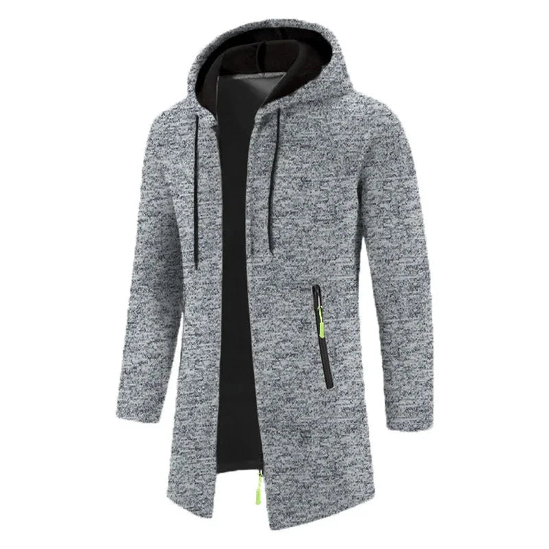 Sweatwear Men's Hoodies Long Sleeve Sweatshirts for Men Zipper Hooded Mens Oversize Winter Top Jacket Coat Black Sweater Zen fit plus