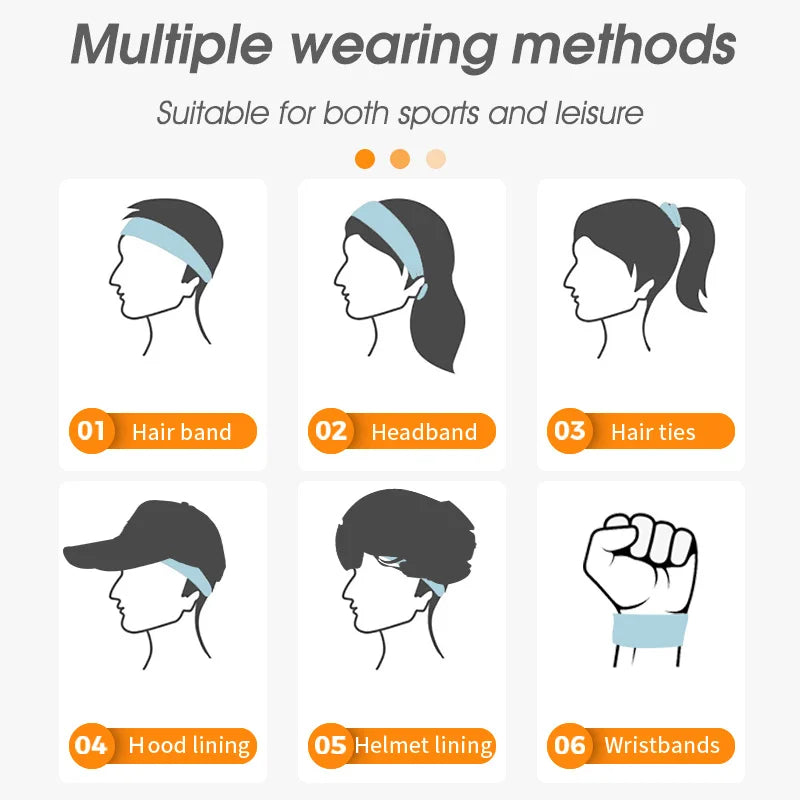 WEST BIKING Sports Headband Anti-slip Sweat Absorbing Elastic Sweatband Quick Dry Men Women Running Fitness Gym Cycling Headwear Zen fit plus