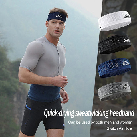 Sports Headband Cycling Headwear Men Women Elastic No Slip Band Basketball Gym Fitness Tennis Sun Protection Hat Unisex Zen fit plus