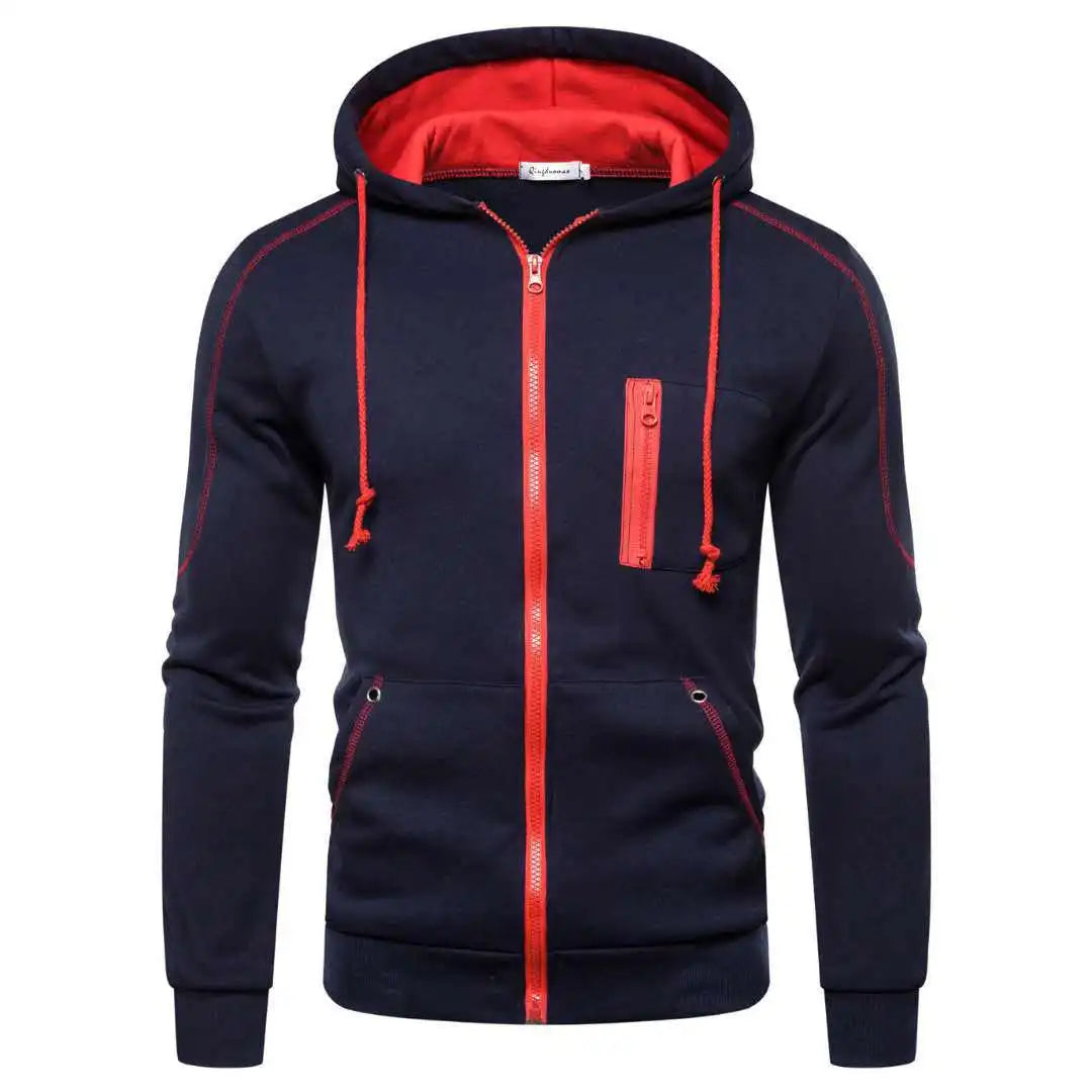 Men's Hoodie Black White Army Green Red Hooded Color Block Fleece Cool Casual Winter Clothing Apparel Hoodies Sweatshirts Zen fit plus