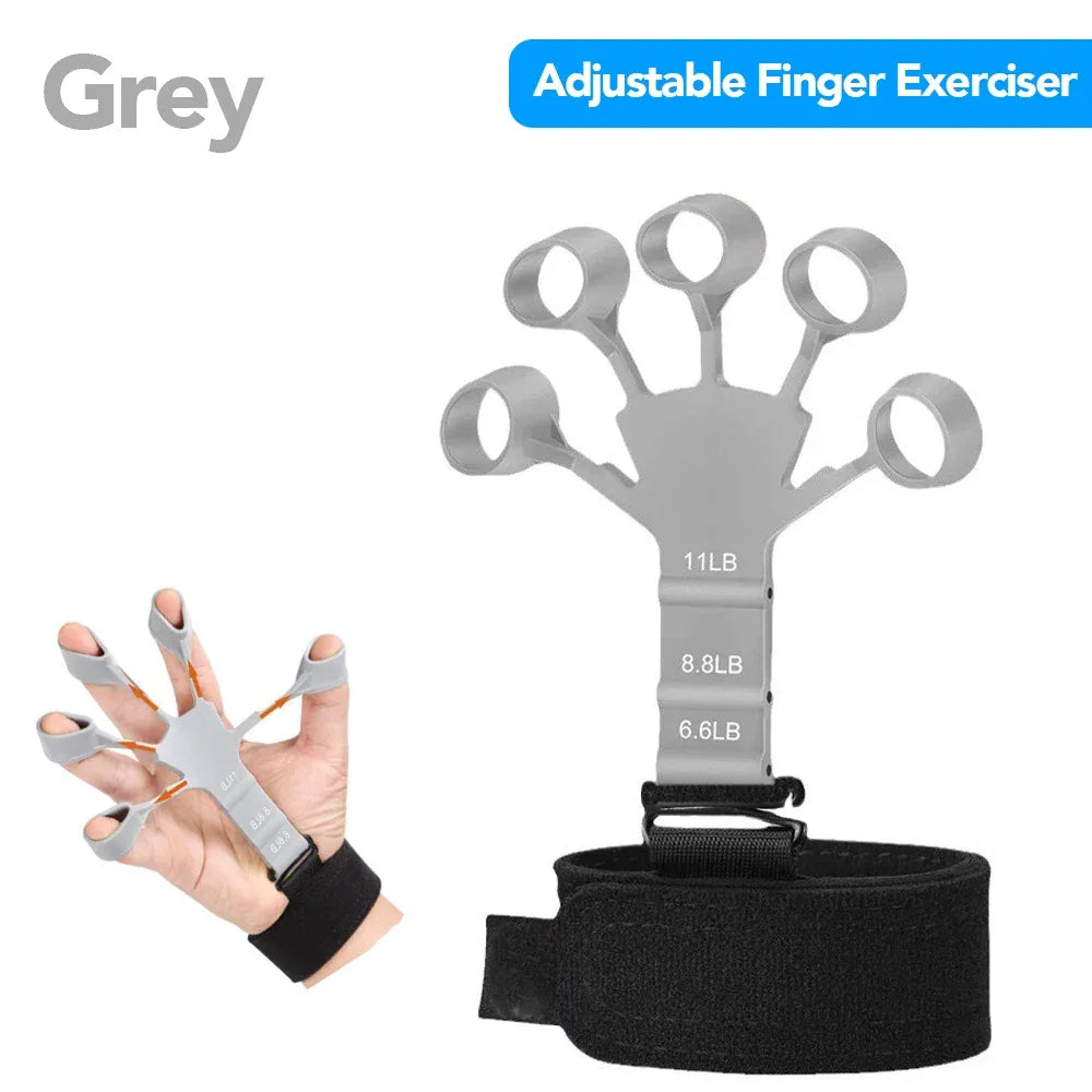 5-60Kg Adjustable Grip Strength Trainer with Finger Exerciser Hand Grip Strengthener for Muscle Building and Injury Recover - Zen Fit Plus