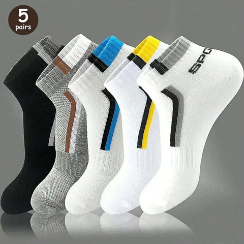 6/12 Pairs Colorful Men's Low Tub Socks Fashion Comfortable Autumn Classic Black Business Sock High-quality Men's Short Socks - Zen Fit Plus