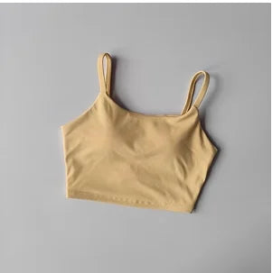 Small Sling Vest Integrated Fixed Gathering Sports Underwear Women's Bra Beauty Back Training Fitness Bra Summer Clothing Suit Zen fit plus
