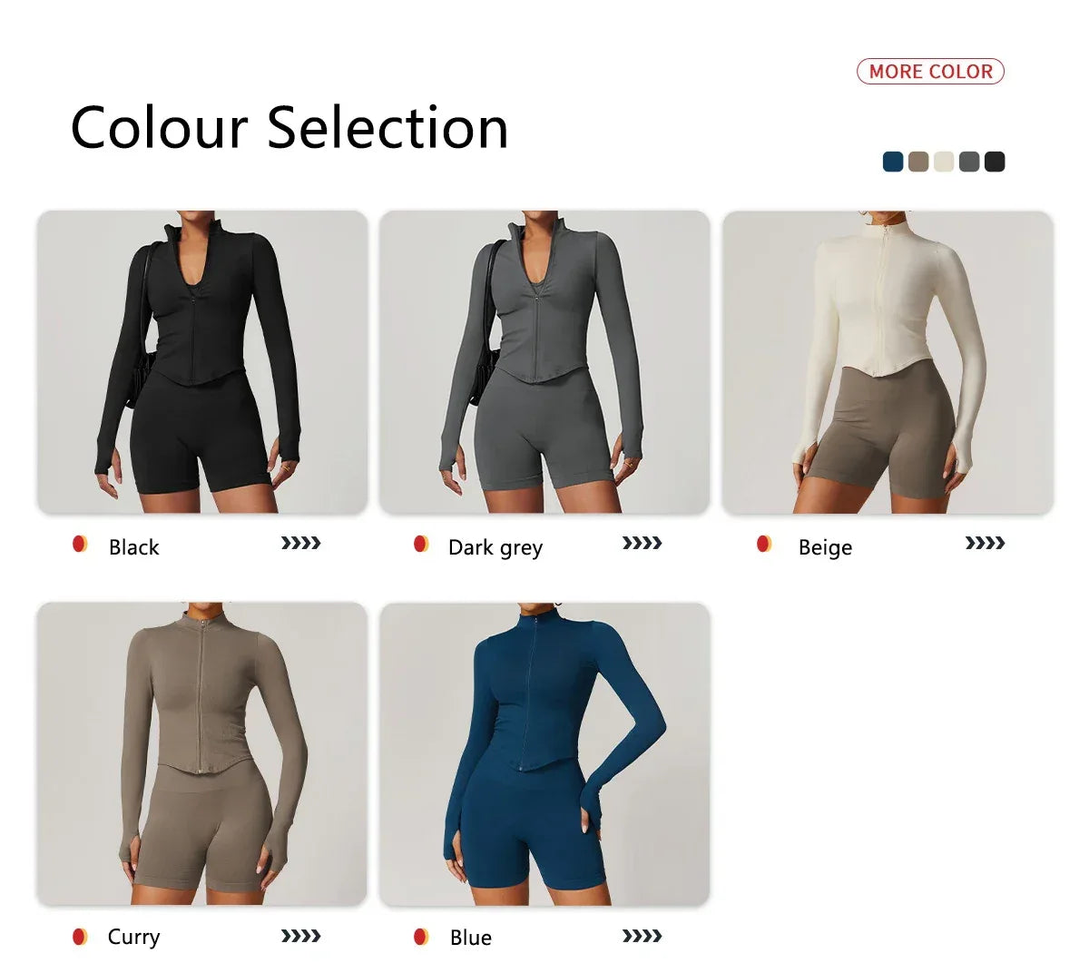 Hearuisavy Autumn Running Zipper Workout Jacket Women Long Sleeve Sportswear Gym Top Female Quick-Dry Yoga Clothing Sport Coat - Zen Fit Plus