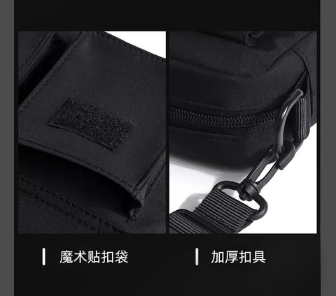 Minimalist Black Shoulder Bag Retro Male Nylon Crossbody Bags Men's Small Messenger Bag for Men Suitable for Daily Use - Zen Fit Plus