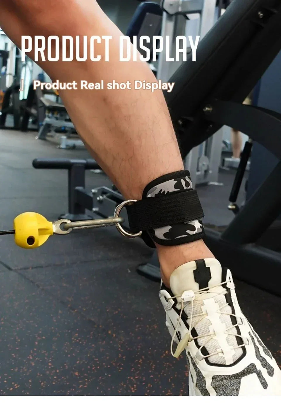 Adjustable Padded Ankle Wrist Cuffs Padded Straps D-Ring Glute Kickback for Cable Machine, Ideal for Glutes Exercises - Zen Fit Plus